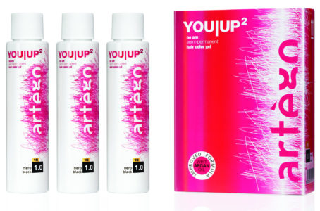 Artego - You|Up2 Hair Color Gel Artego - You|Up2 Hair Color Gel bottles with box packaging